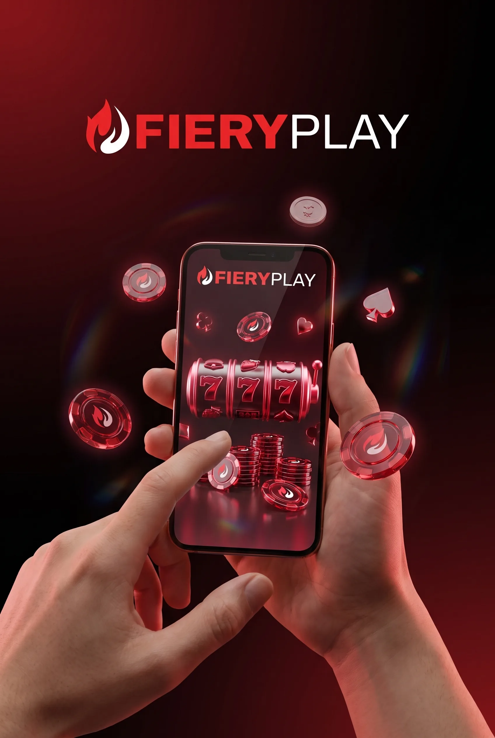 Fieryplay în browserul telefonului, cu sloturi și jetoane